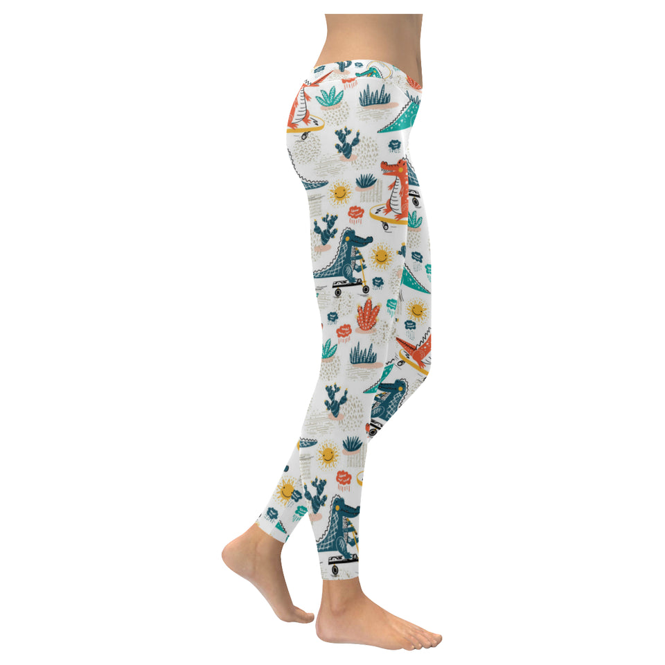 Cute Crocodile Pattern Women's Legging Fulfilled In US