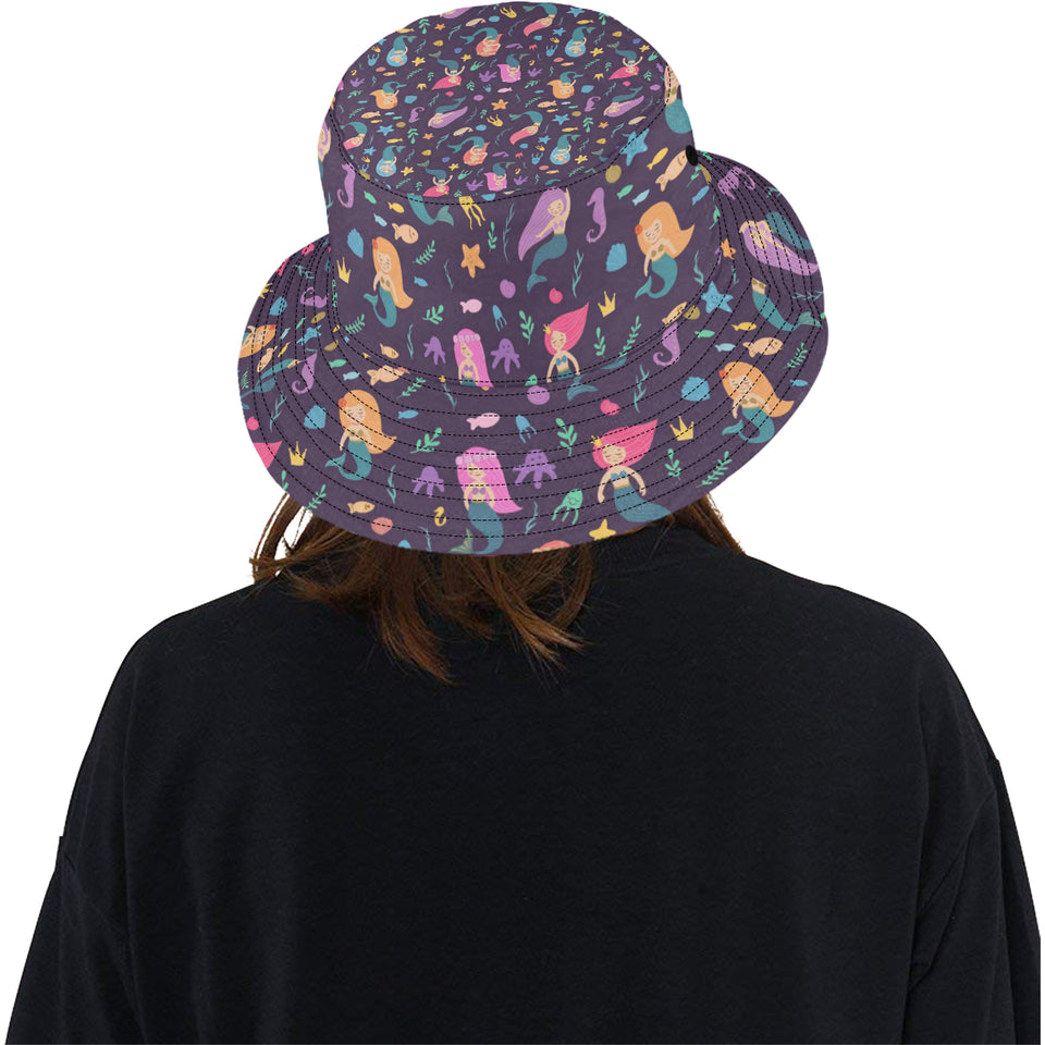 beautiful mermaid Fish jellyfish algae other marin Unisex Bucket Hat