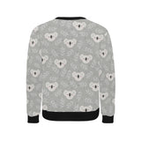 Cute koala leaves pattern Men's Crew Neck Sweatshirt
