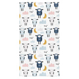 Cute sleeping sheep moon cloud pattern Bath Towel