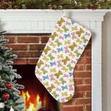Teddy Bear Pattern Print Design 01 Christmas Stocking