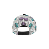 Bowling ball and pin gray background All Over Print Snapback Cap