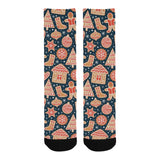 Christmas gingerbread cookie pattern Crew Socks