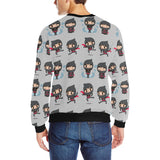 Cute ninja pattern Men's Crew Neck Sweatshirt