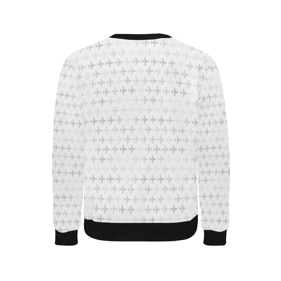 Airplane print pattern Men's Crew Neck Sweatshirt