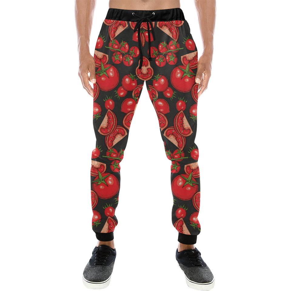 Tomato black background Unisex Casual Sweatpants