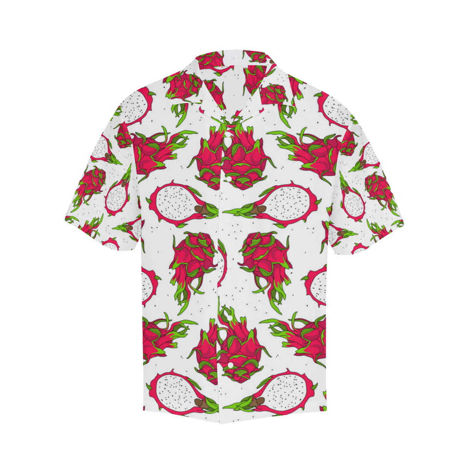 dragon fruits white background Men's All Over Print Hawaiian Shirt