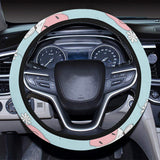 Cute cow flower pattern Car Steering Wheel Cover