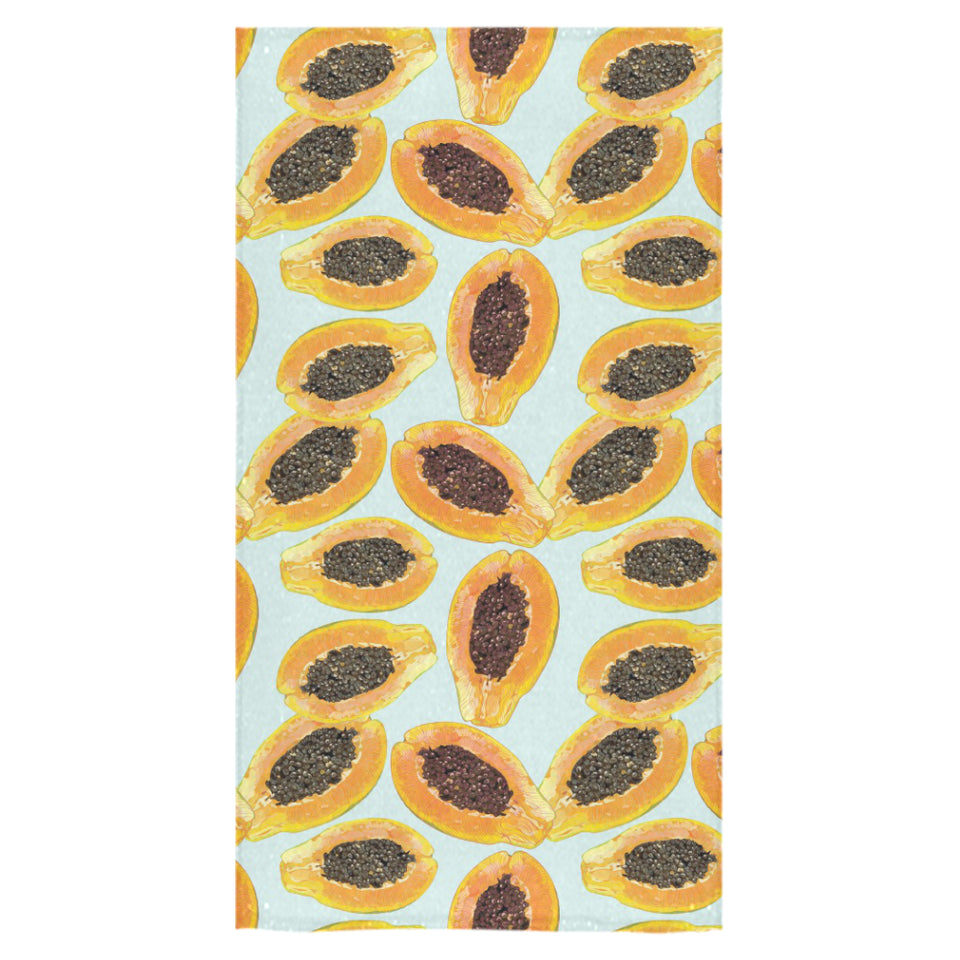 Watercolor papaya pattern Bath Towel