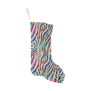 Colorful zebra skin pattern Christmas Stocking