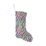 Colorful zebra skin pattern Christmas Stocking