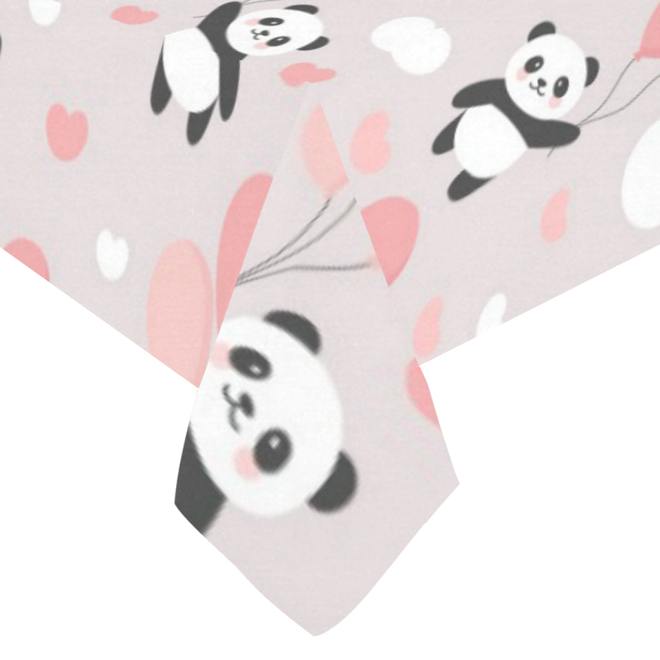 Cute panda ballon heart pattern Tablecloth