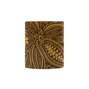 cacao beans tribal polynesian pattern background Classical White Mug (Fulfilled In US)