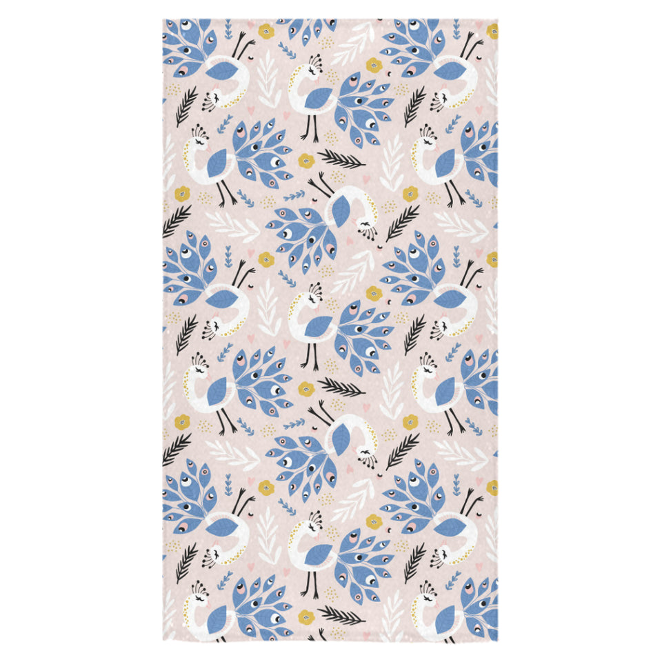 Cute peacock pattern Bath Towel