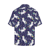 Hand drawn cute unicorn star planet Men's All Over Print Hawaiian Shirt