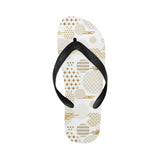Beautiful gold japanese pattern Unisex Flip Flops