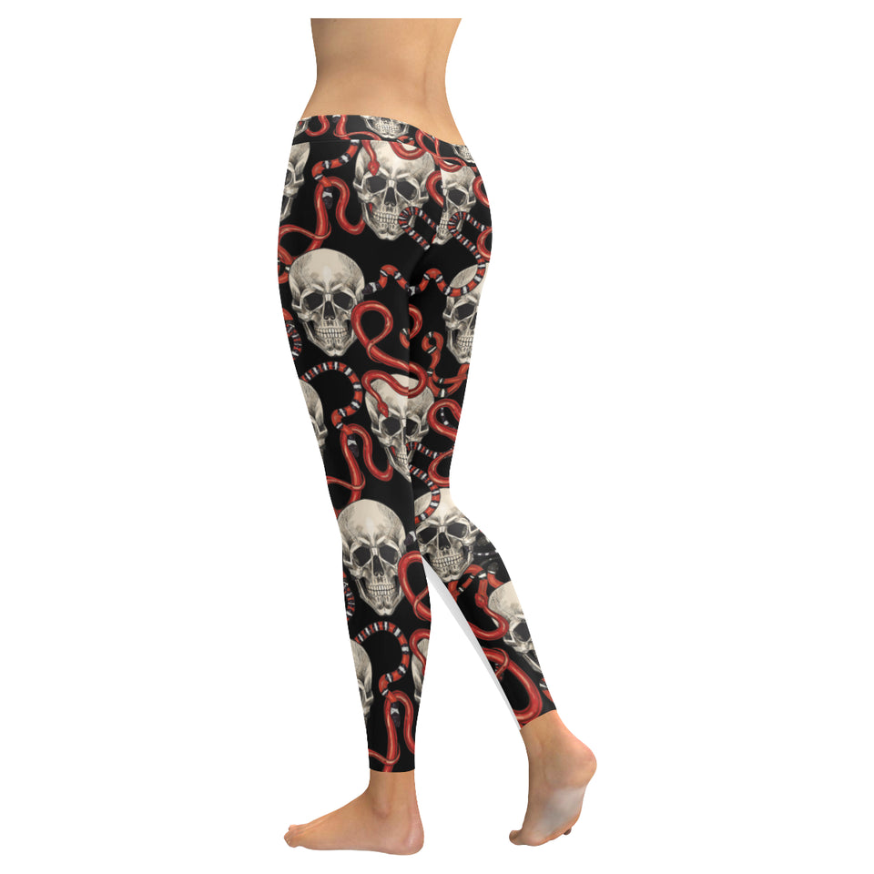 Red snake skull pattern Women's Legging Fulfilled In US