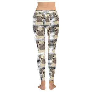 Happy pug pattern Women's Legging Fulfilled In US