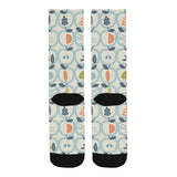 apples leaves pattern Crew Socks