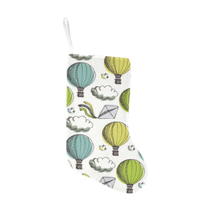 Hot Air Balloon Bird Cloud Pattern Christmas Stocking