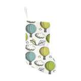 Hot Air Balloon Bird Cloud Pattern Christmas Stocking