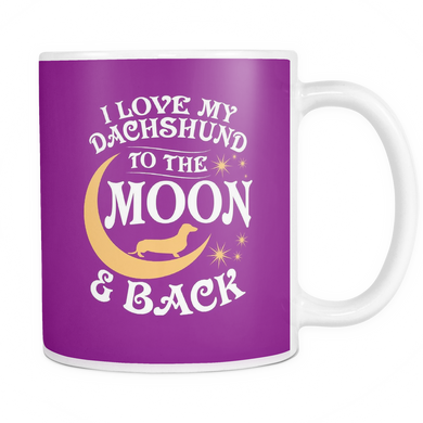 White Mug-I Love My Dachshund To The Moon & Back ccnc003 dg0058