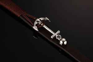 Leather Anchor Bracelet For Men Guys Women  Ccnc006 Bt0152