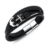 Leather Anchor Rope Bracelet For Men Guys Women  Ccnc006 Bt0205