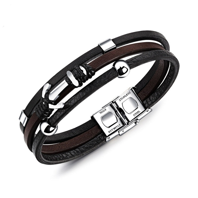 Leather Anchor Rope Bracelet For Men Guys Women Ccnc006 Bt0206
