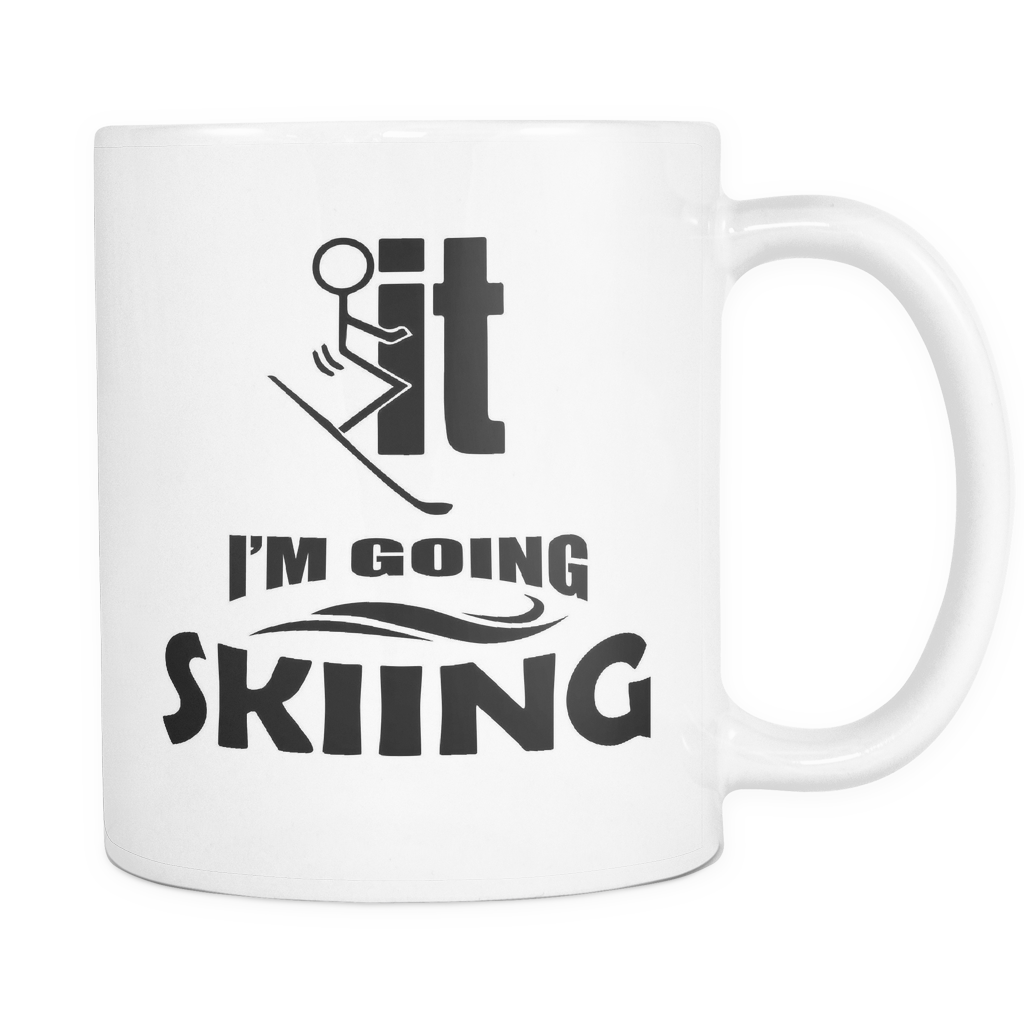 White Mug-F..k it I'm Going Skiing ccnc005 sk0018