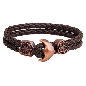 Leather Anchor Rope Bracelet For Men Guys Women  Ccnc006 Bt0146