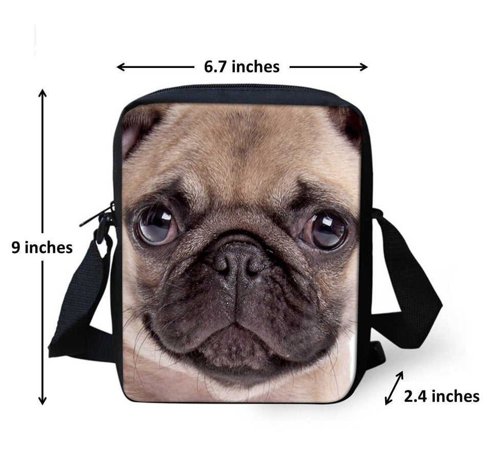 High Quality Small Shoulder Bags Cute Pug Dog Pattern Ccnc003 Dg0026