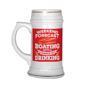 Beer Stein-Weekend Forecast Boating With a Chance of Drinking ccnc006 bt0014