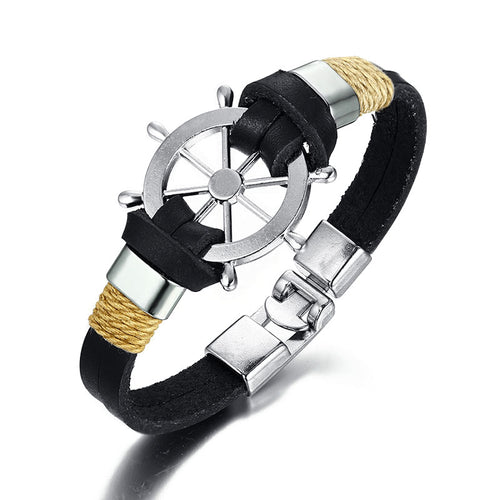 Rudder Anchor Bracelet For Men Guys Women Ccnc006 Bt0158