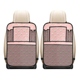 Cute hamster cheese pattern pink background Car Seat Back Organizer