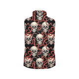 Red snake skull pattern Women's Padded Vest