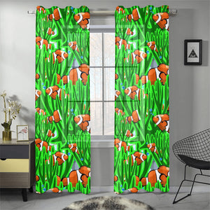 Clown Fish Pattern Print Design 01 Gauze Curtain