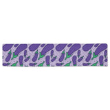 Eggplant Pattern Print Design 03 Table Runner