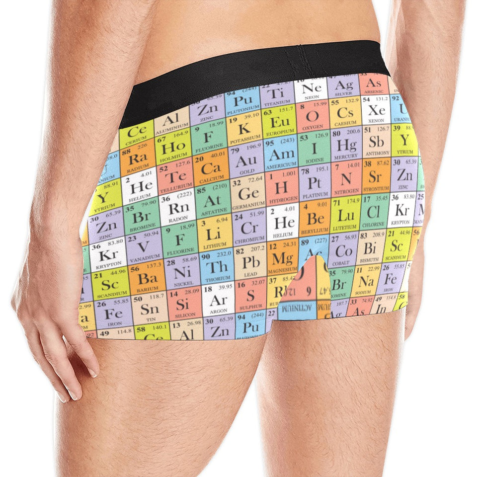 Chemistry Periodic Table Pattern Print Design 01 Men's All Over Print Boxer Briefs Men's Underwear