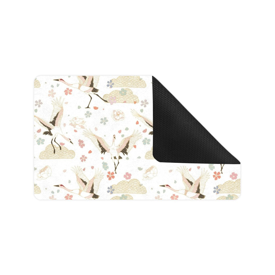 Beautiful Japanese cranes pattern Doormat