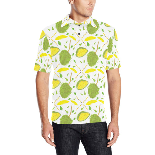 Durian pattern background Men's All Over Print Polo Shirt