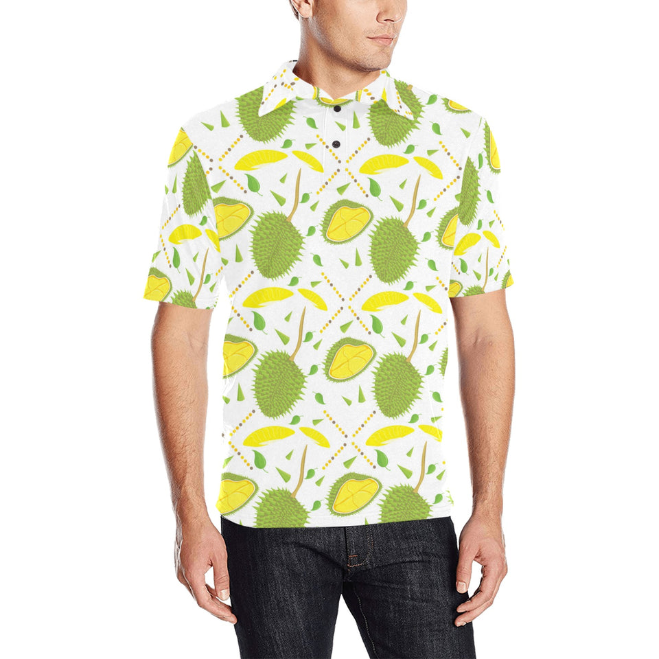Durian pattern background Men's All Over Print Polo Shirt