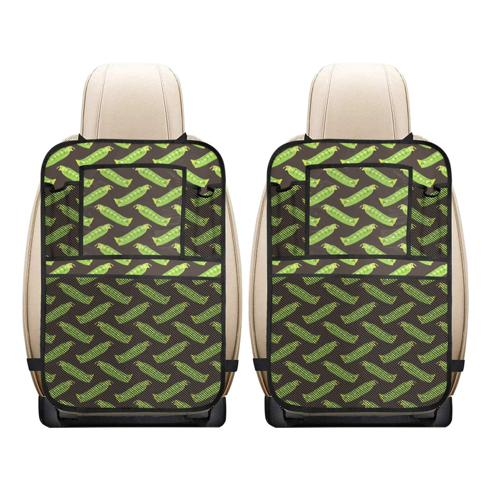 Green Peas Pattern Print Design 05 Car Seat Back Organizer