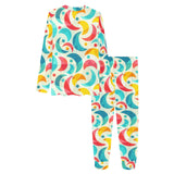 Colorful moon pattern Women's All Over Print Pajama Set