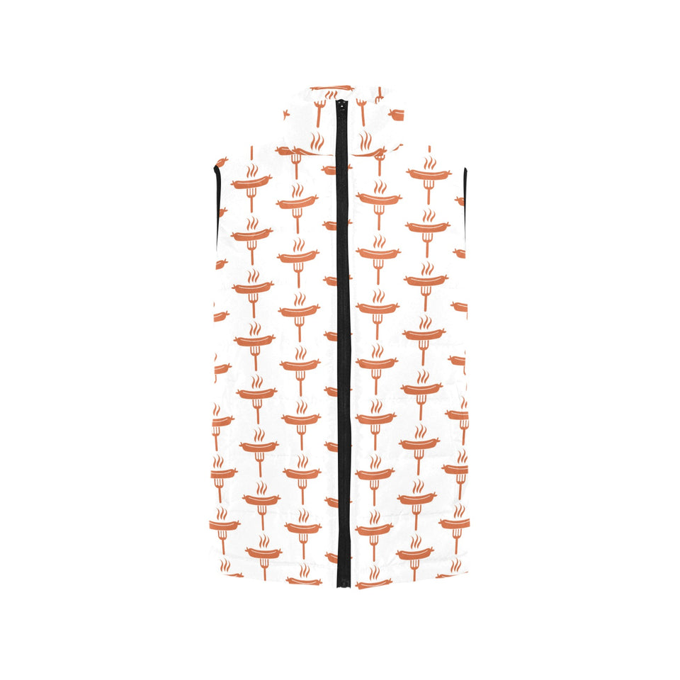 Sausage Pattern Print Design 05 Men's Padded Vest