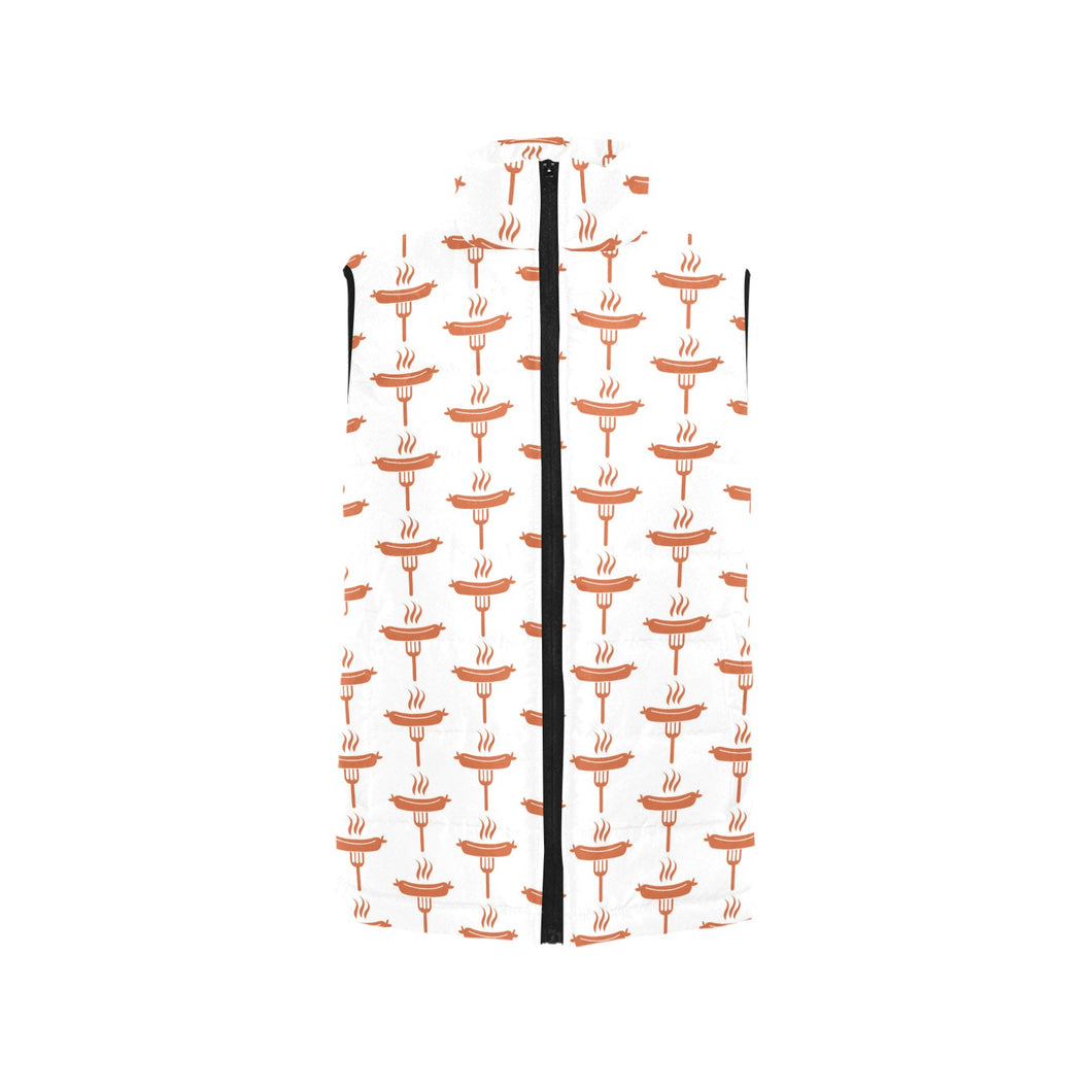 Sausage Pattern Print Design 05 Men's Padded Vest