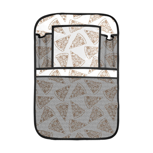 Hand drawn pizza pattern Car Seat Back Organizer