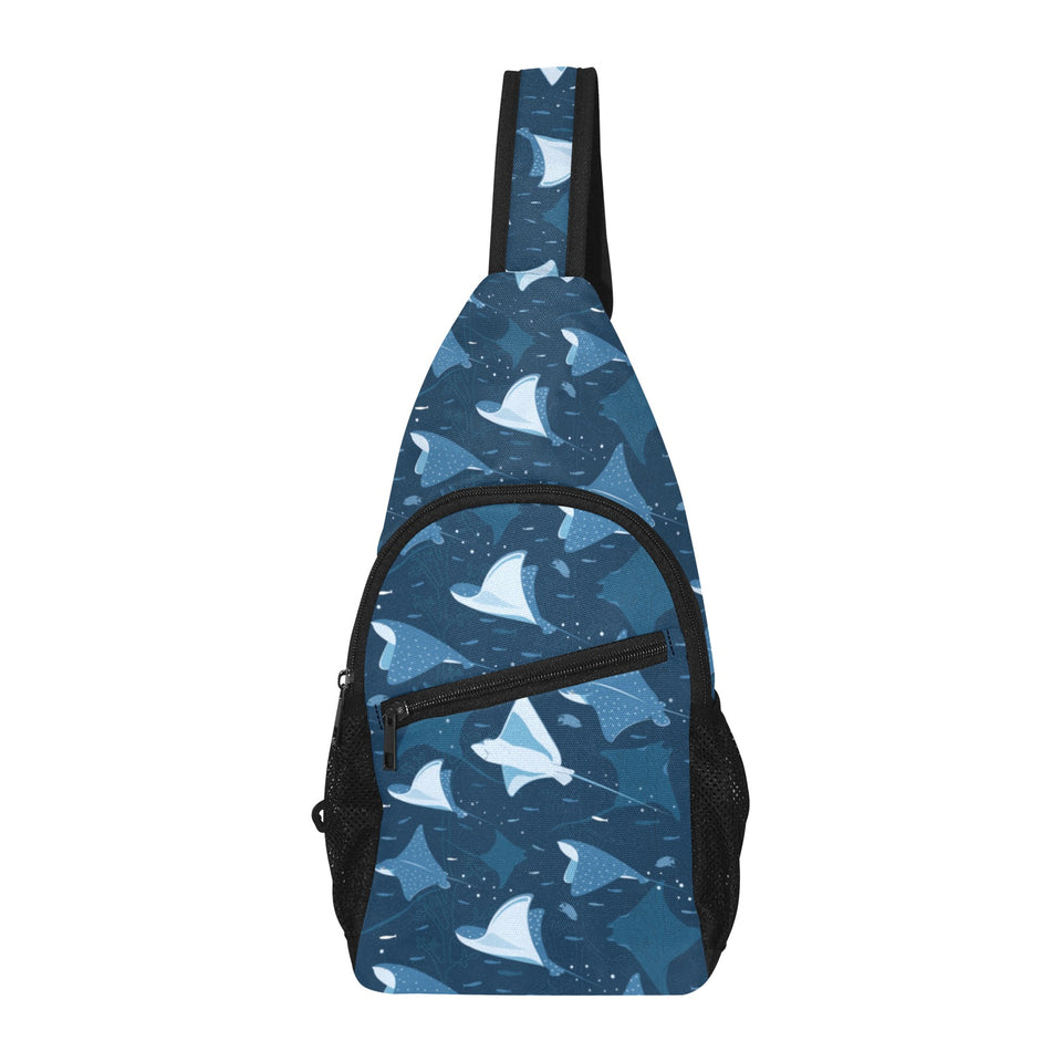 Stingray Pattern Print Design 04 All Over Print Chest Bag