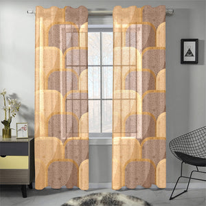Bread Toast Pattern Print Design 04 Gauze Curtain