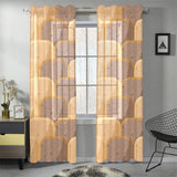Bread Toast Pattern Print Design 04 Gauze Curtain